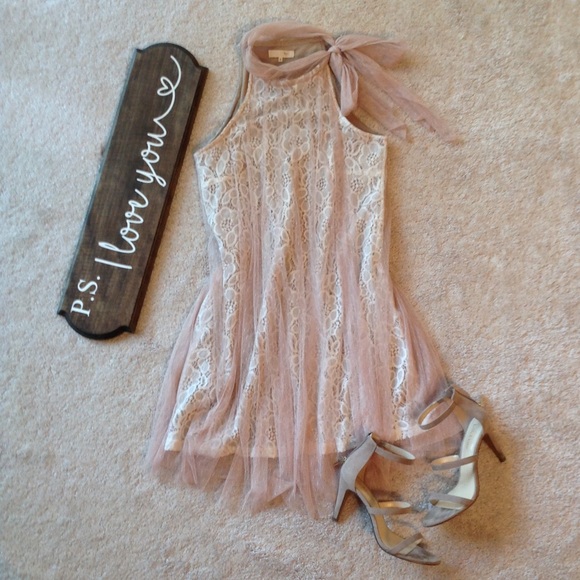 Rye Dresses & Skirts - Rye - Lace Dress with Tule Overlay